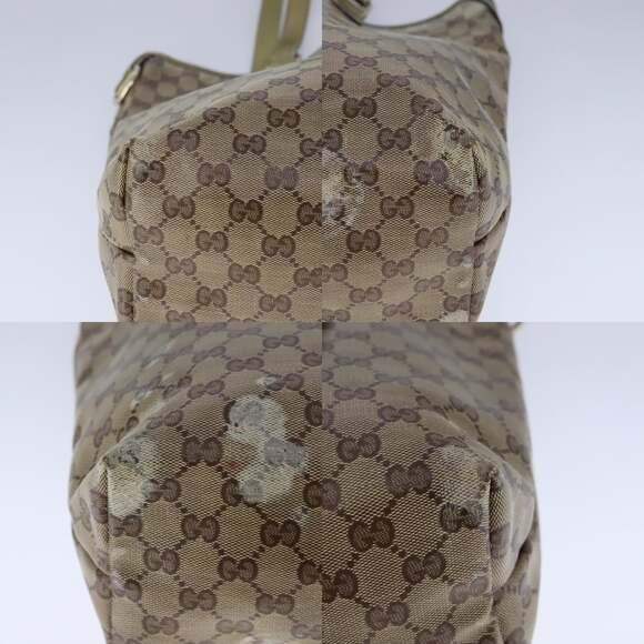 GUCCI GG Crystal Tote Bag Coated Canvas Beige Gold - Picture 10 of 12